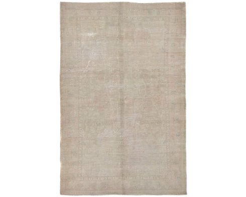 4x7 Vintage Persian Style Hand Knotted Distressed Low Pile Wool Area Rug